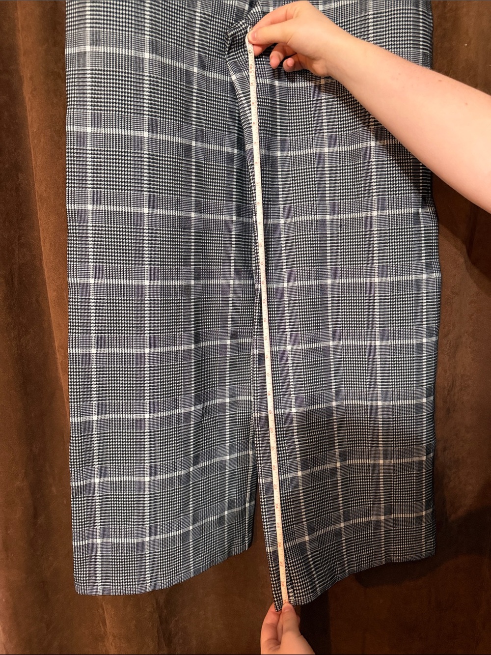 SPANX Gray Plaid Wide-Leg Trousers - Picture 3 of 6